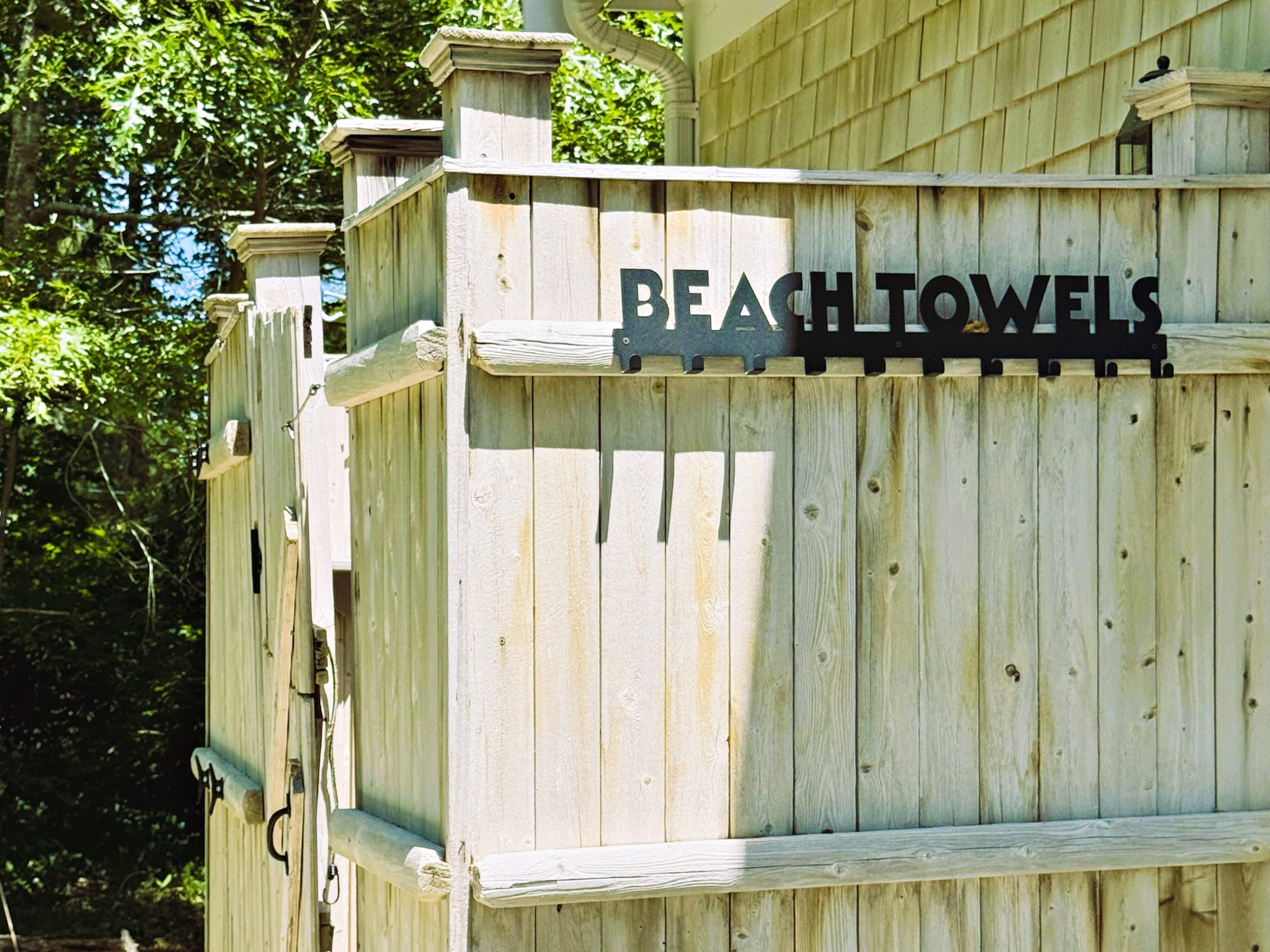 Beach Towels & Outdoor Shower Area