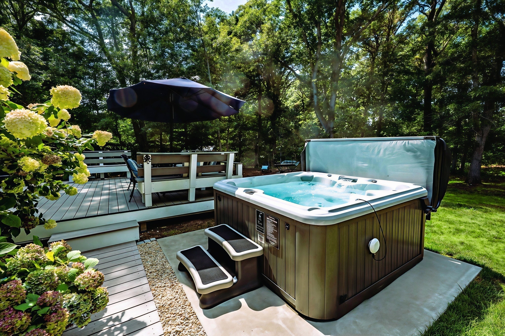 Private hot tub